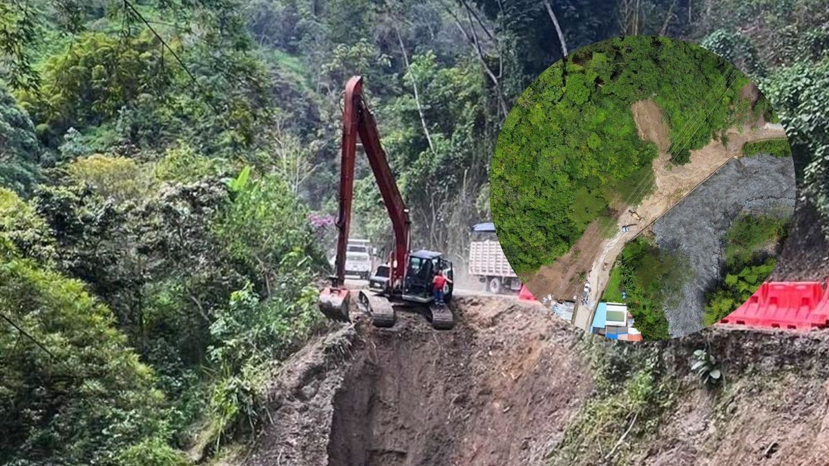 Rey mandó la pesada Maquinaria hace malabares para recuperar la vía Pacho–La Palma