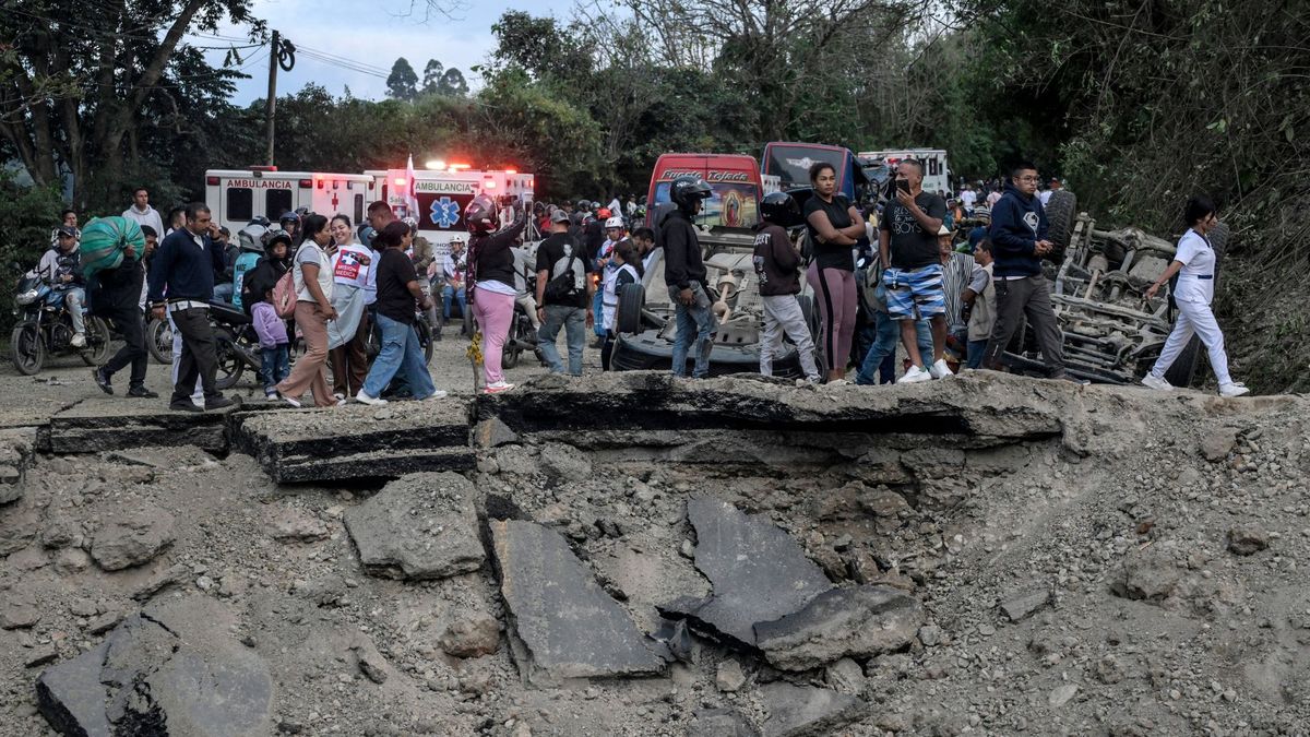 Lugar del atentado en la vía Panamericana en el Cauca