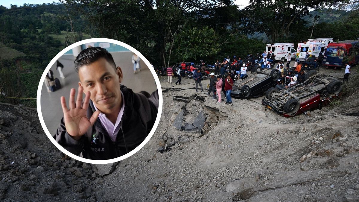 Zona del atentado de la vía Panamericana y Jarol Bojorge