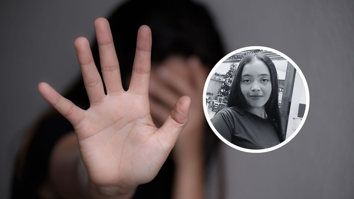 Mujer víctima de maltrato y foto de Blanca Niris Rivas