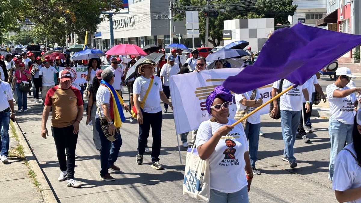 Movilización del Día del Trabajador en Santa Marta