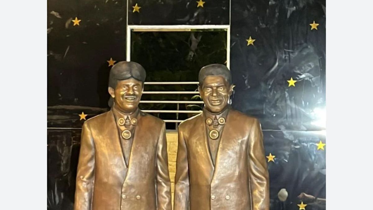 Escultura criticada del Binomio de Oro