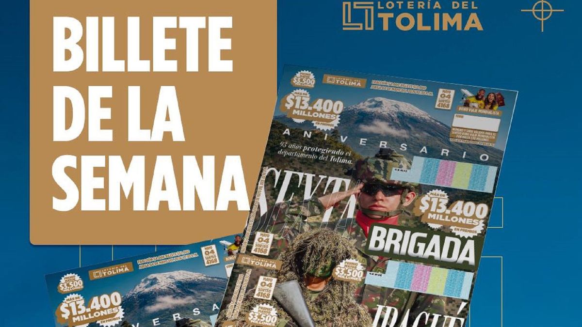 Billete Lotería Tolima mayo 4