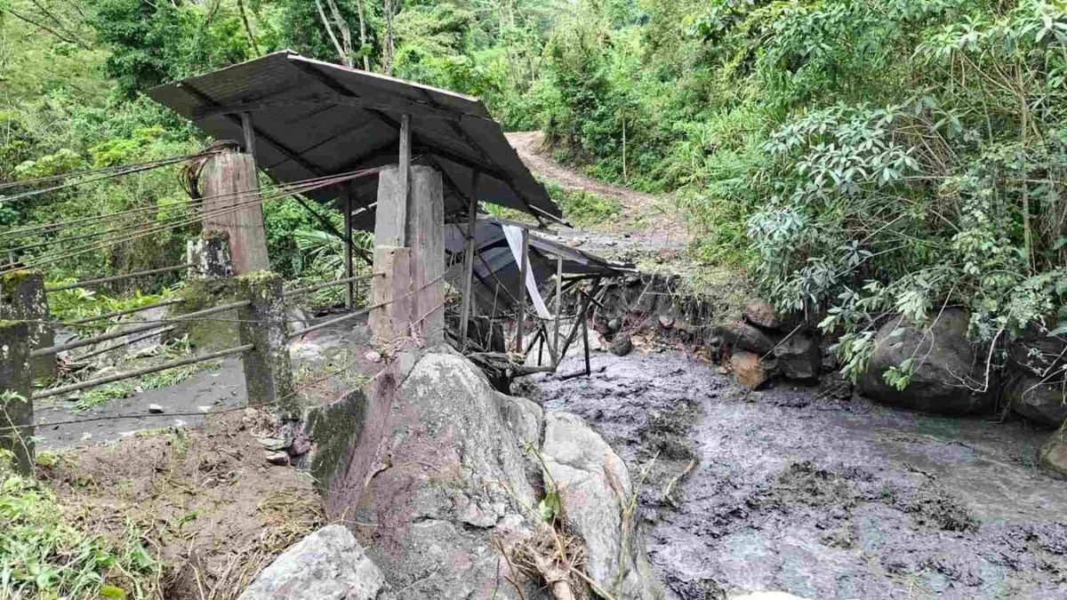 Caída de puente en Labranzagrande, Boyacá