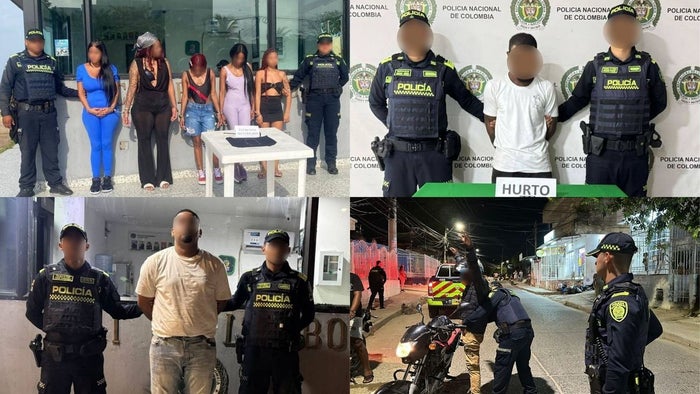 Capturados por hurto en Cartagena Mayo 2026