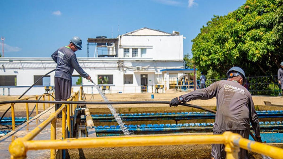 Trabajos en la Planta de Tratamiento de Aguas Santa Marta