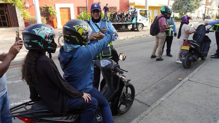 Controles de tránsito en zona sur de Cartagena