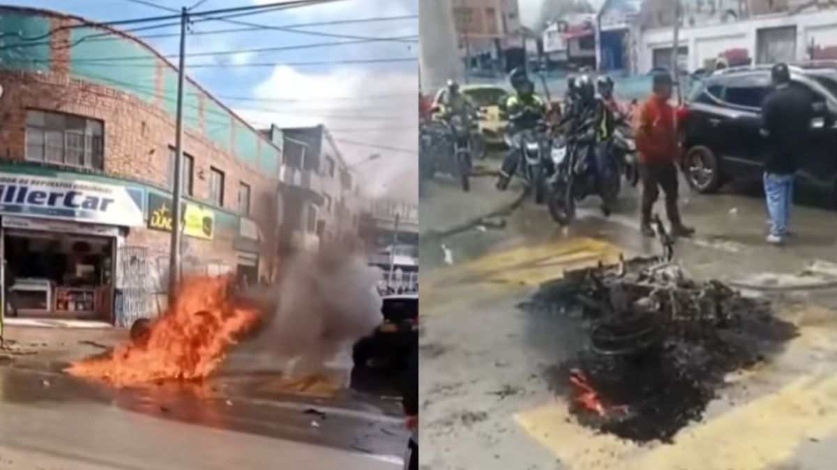 Incendio de motos de delincuentes en el barrio Eduardo Santos