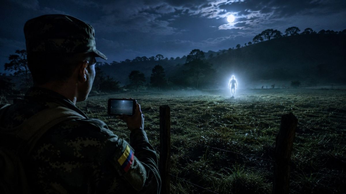 Figura extraña captada en batallón militar del Huila