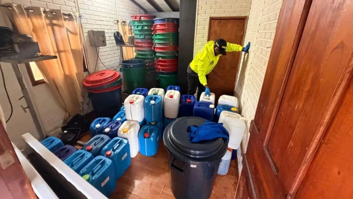 Laboratorio de cocaína en Medellín