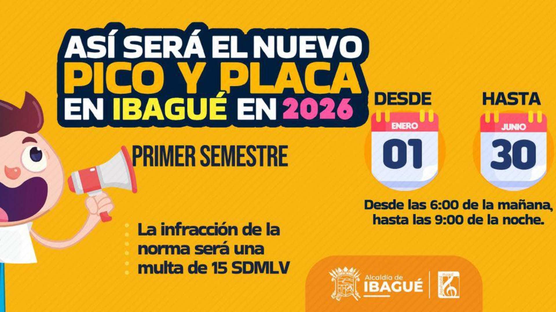 Multa por incumplir el pico y placa en Ibagué