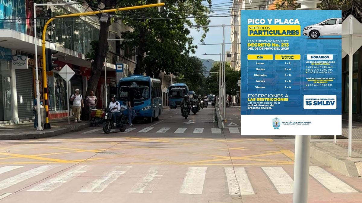 Pico y placa en Santa Marta