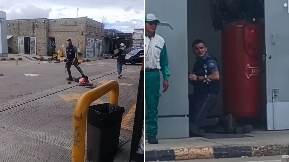 Momentos del intento de robo a carro de valores