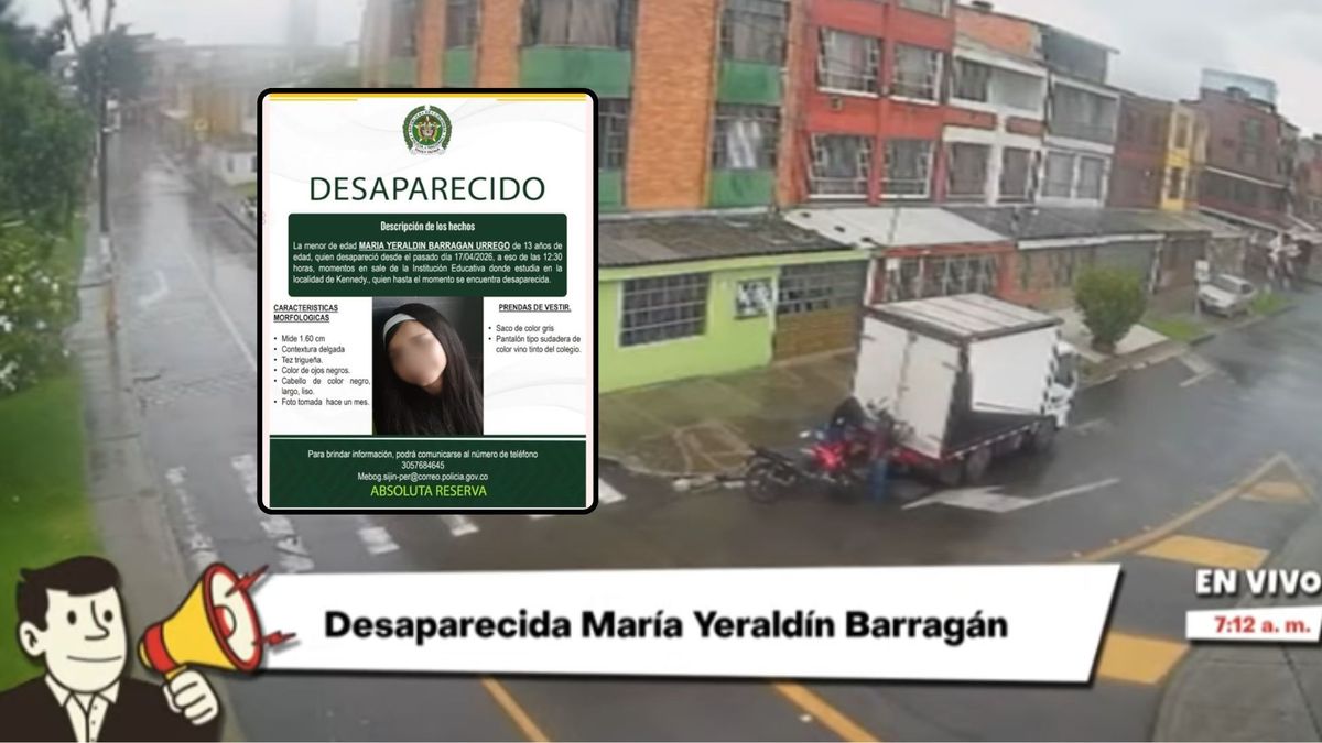 María Yeraldin Barragán, menor desaparecida en Bogotá