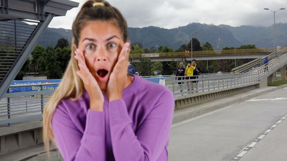 Estación de Transmilenio - mujer sorprendida
