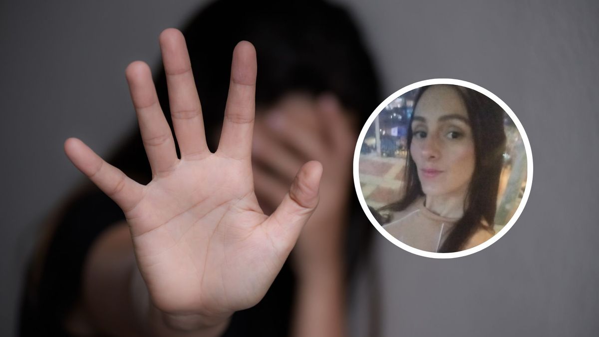 Mujer agredida y foto de la víctima d e presunto feminicidio