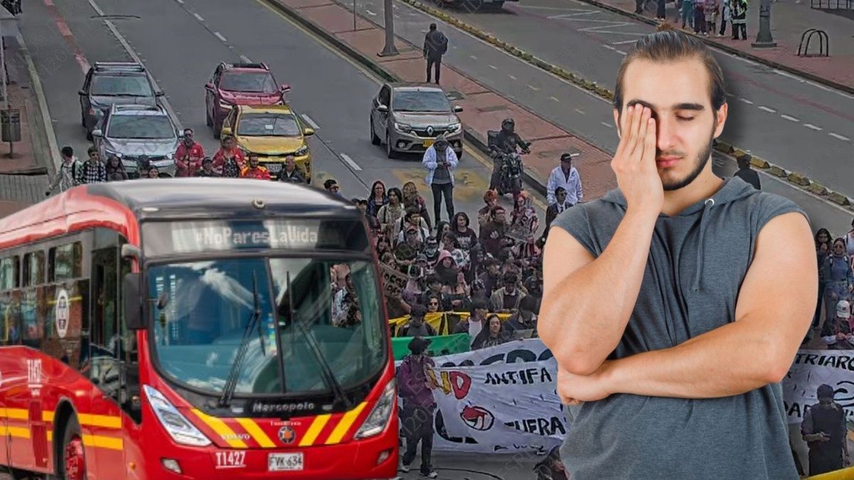 Usuarios de TransMilenio sufren por protesta en la Séptima: movilidad colapsó