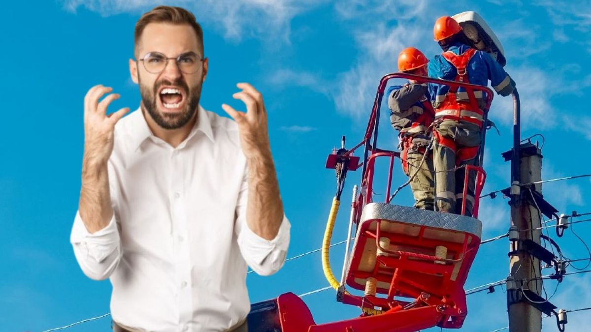 Técnicos de Enel - hombre molesto