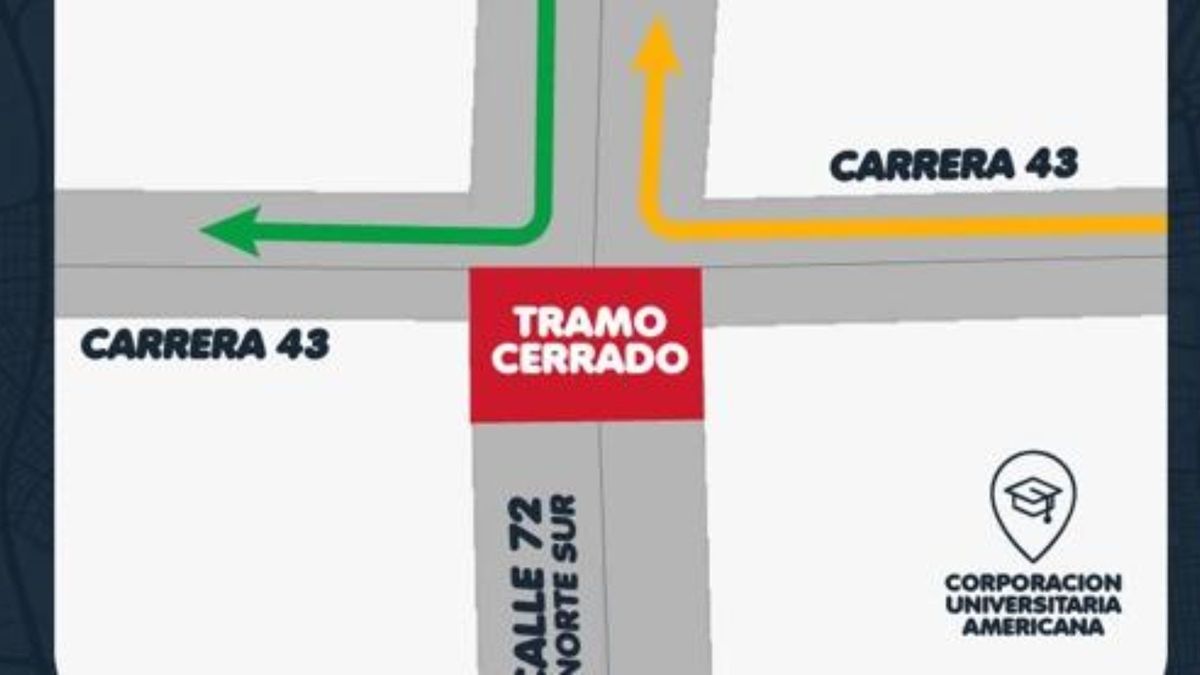 Tramo cerrado en la 72