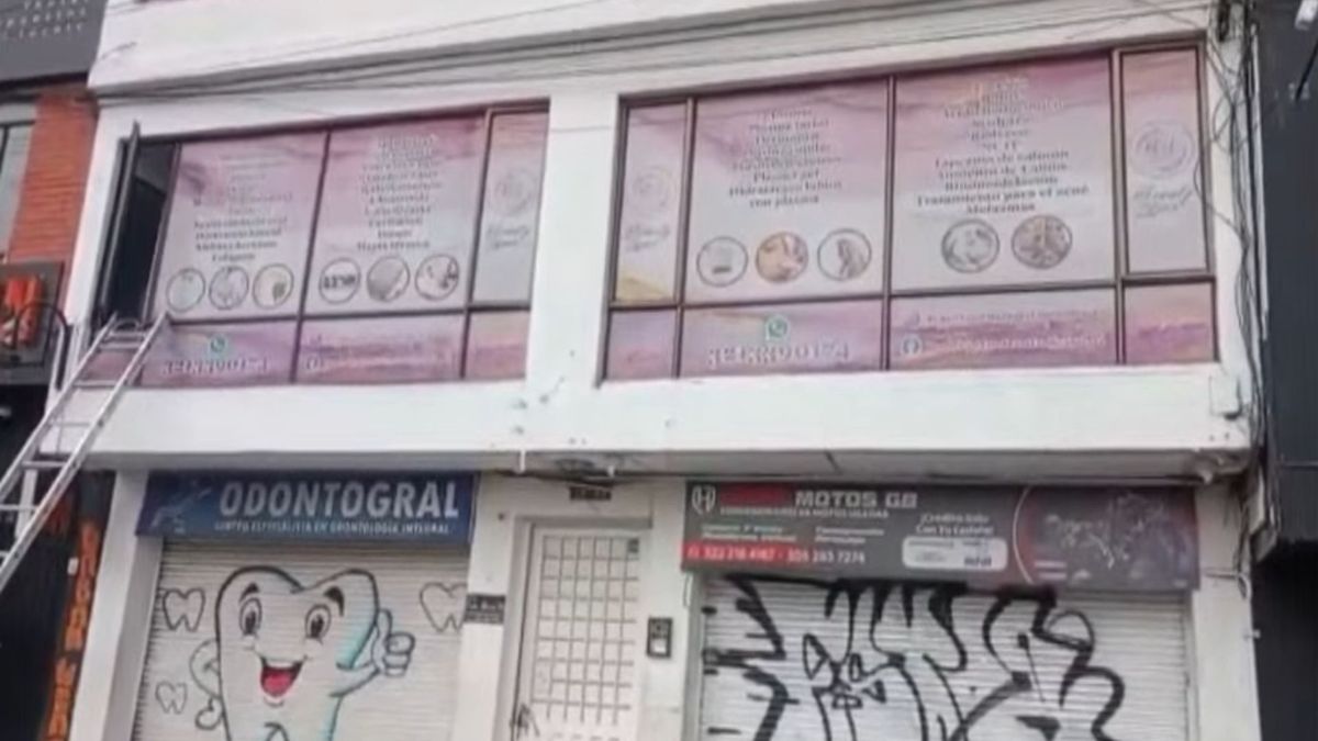 Fachada de clínica estética donde operaron a Yulixa Toloza