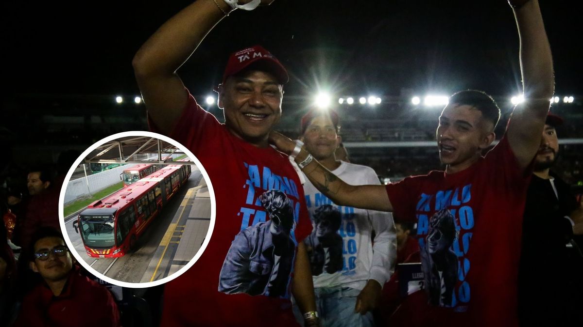 Fanáticos de Silvestre Dangond en concierto y bus de TransMilenio