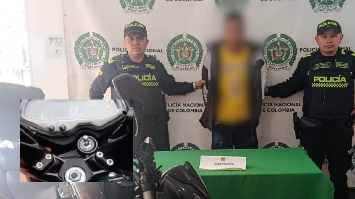 Ladrón con combo completo cayó con moto y celular robados en Bogotá