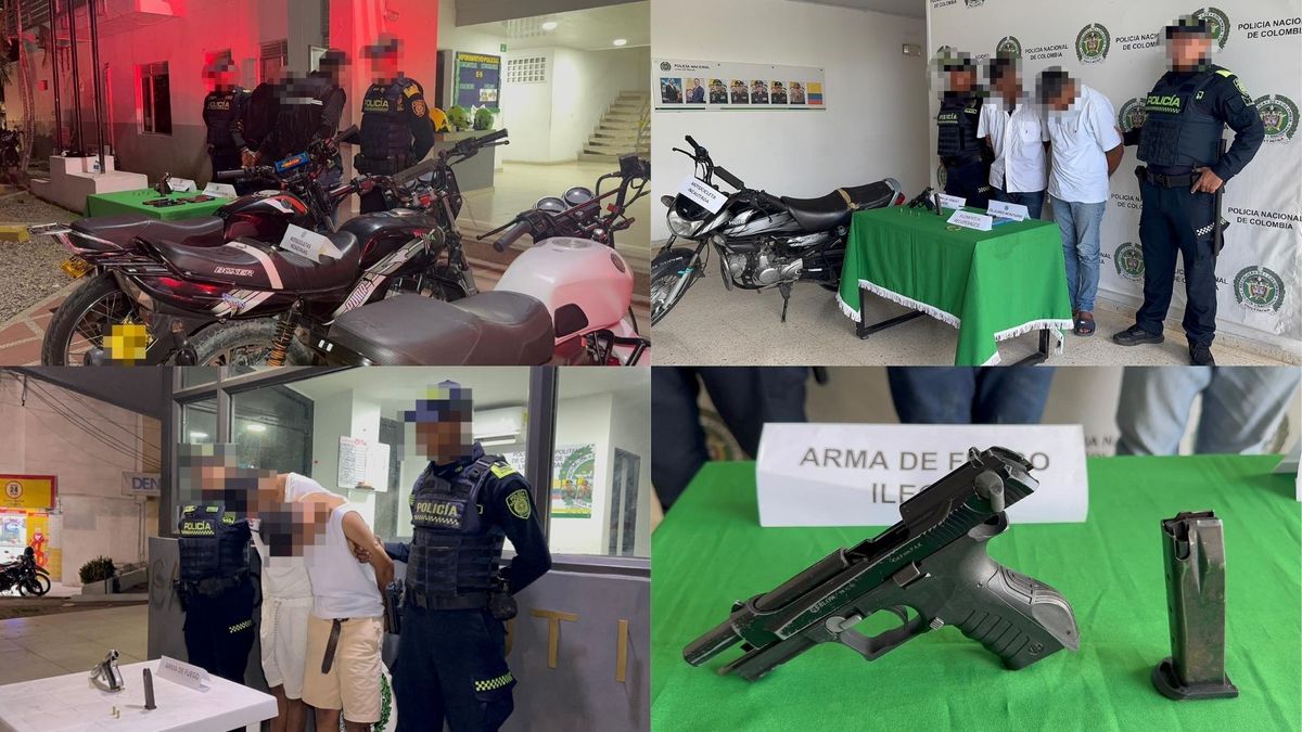 Siete capturados, un menor aprehendido y cuatro motos incautadas, dejó el puente festivo en Cartagena