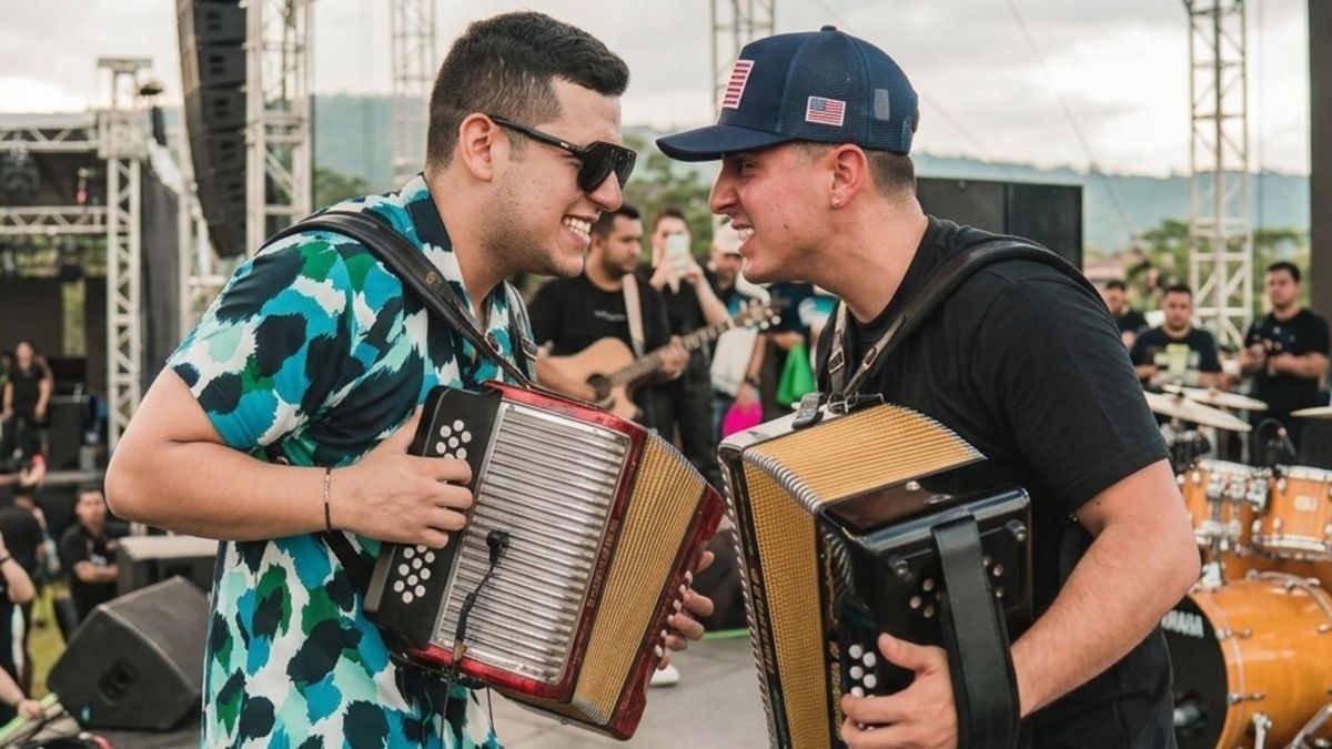 Sebastián López y Brayan Herrera, acordeoneros santandereanos