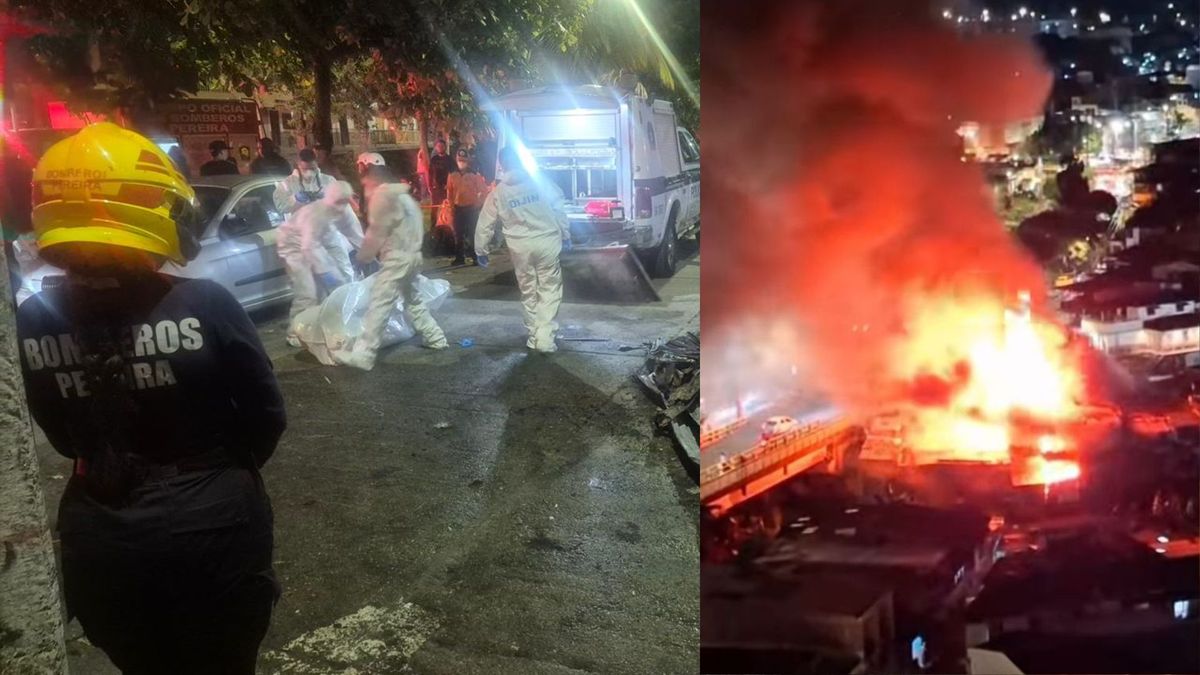Voraz incendio consumió cinco viviendas en Pereira