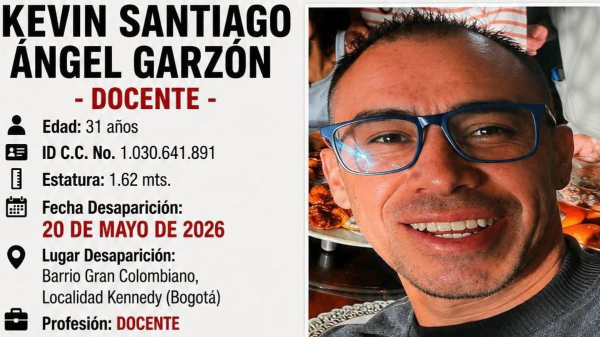 Kevin Santiago Ángel Garzón está desaparecido en Bogotá