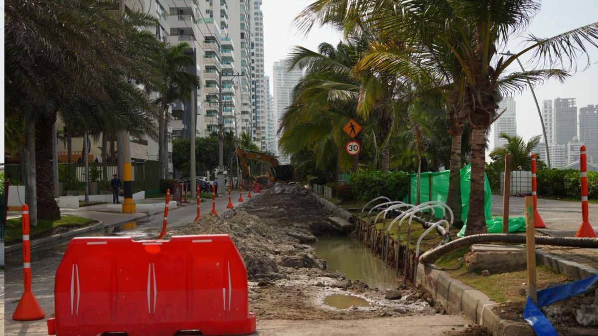 Obras en Bocagrande