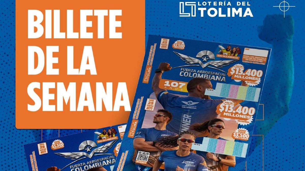 Billete Lotería del Tolima mayo 25