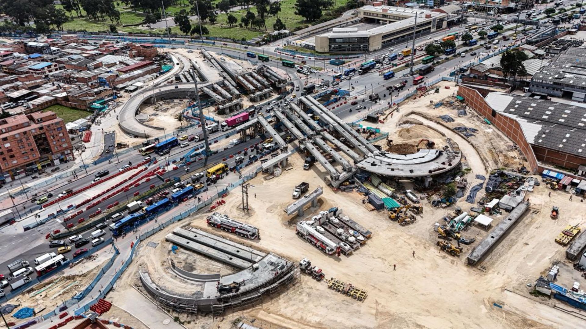 Avance obra puente Autopista Sur Avenida Bosa