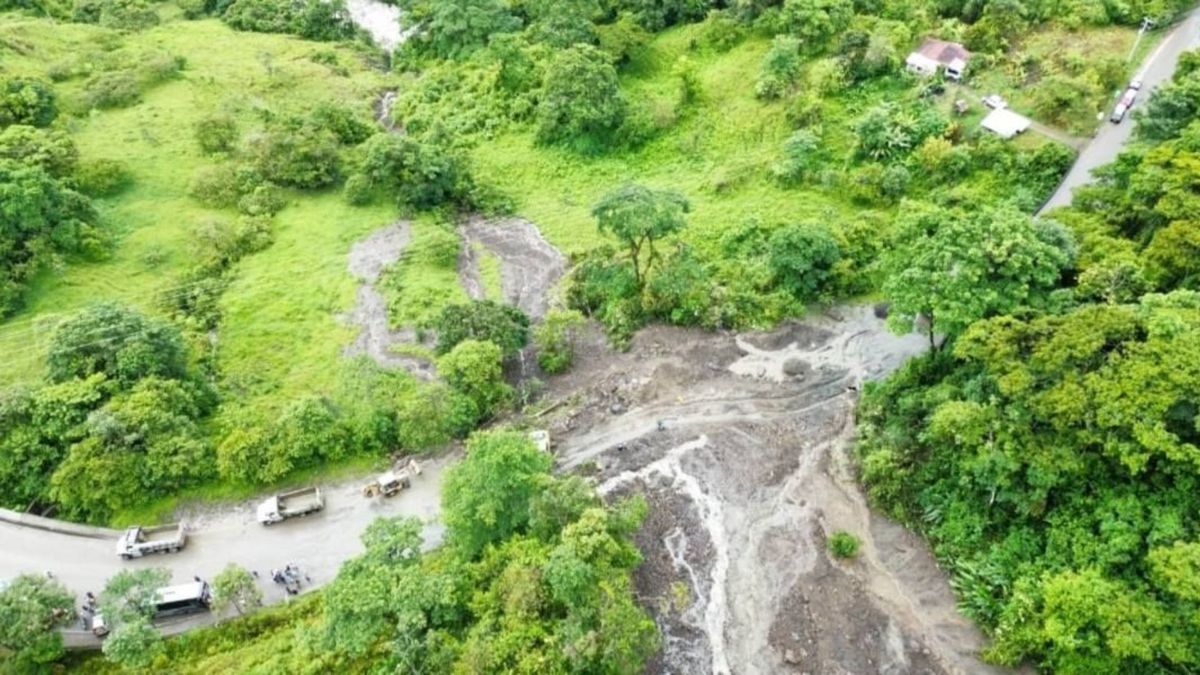 Así fue el derrumbe que cerro por tres días la vía al Cusiana