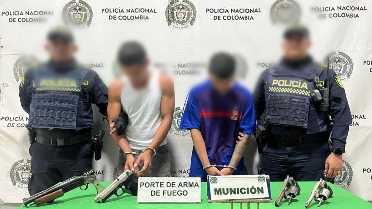 Capturados con armas de fuego