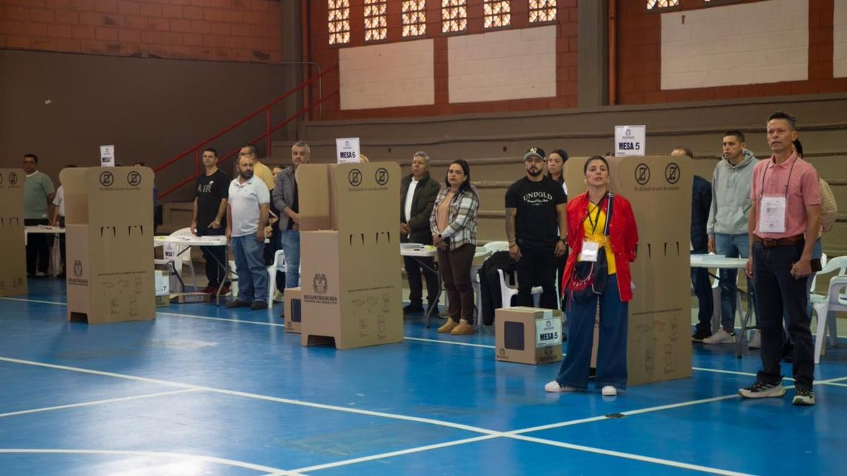 Puesto de votación en Antioquia.