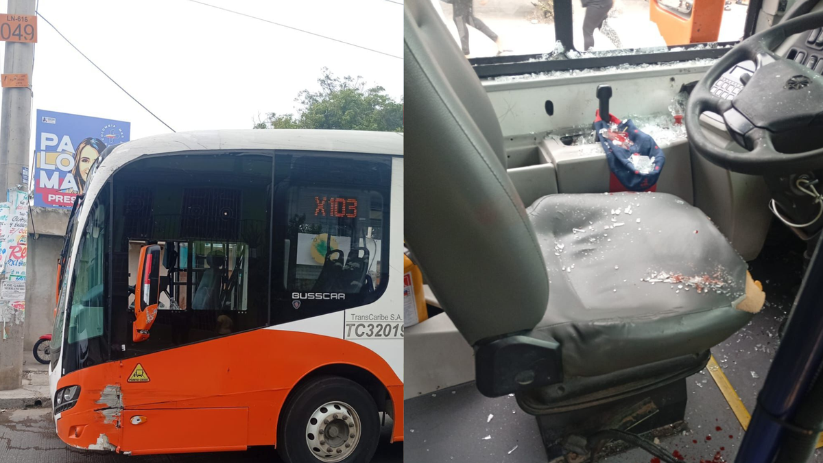 Motociclista hirió a operador de TransCaribe en Cartagena