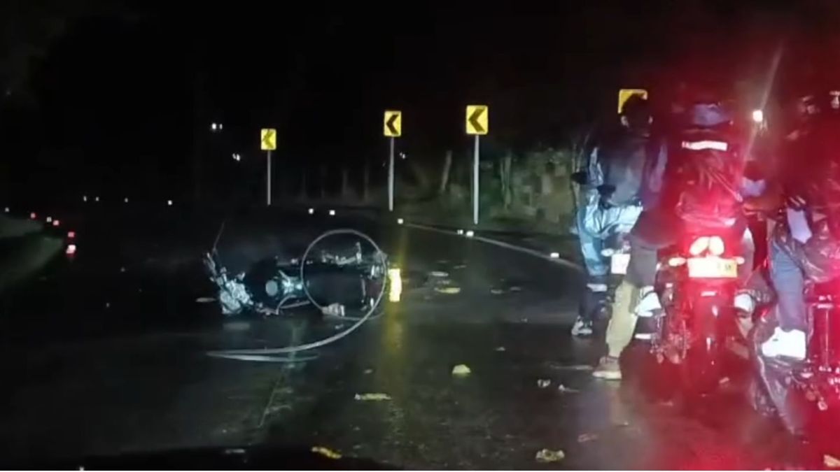Accidente de tránsito en Barichara, tras la caída de un cable de energía