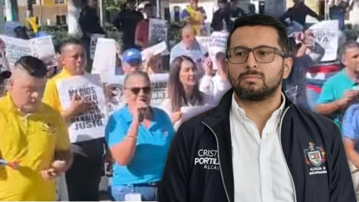 Protestas de funcionarios contra el alcalde de Bucaramanga