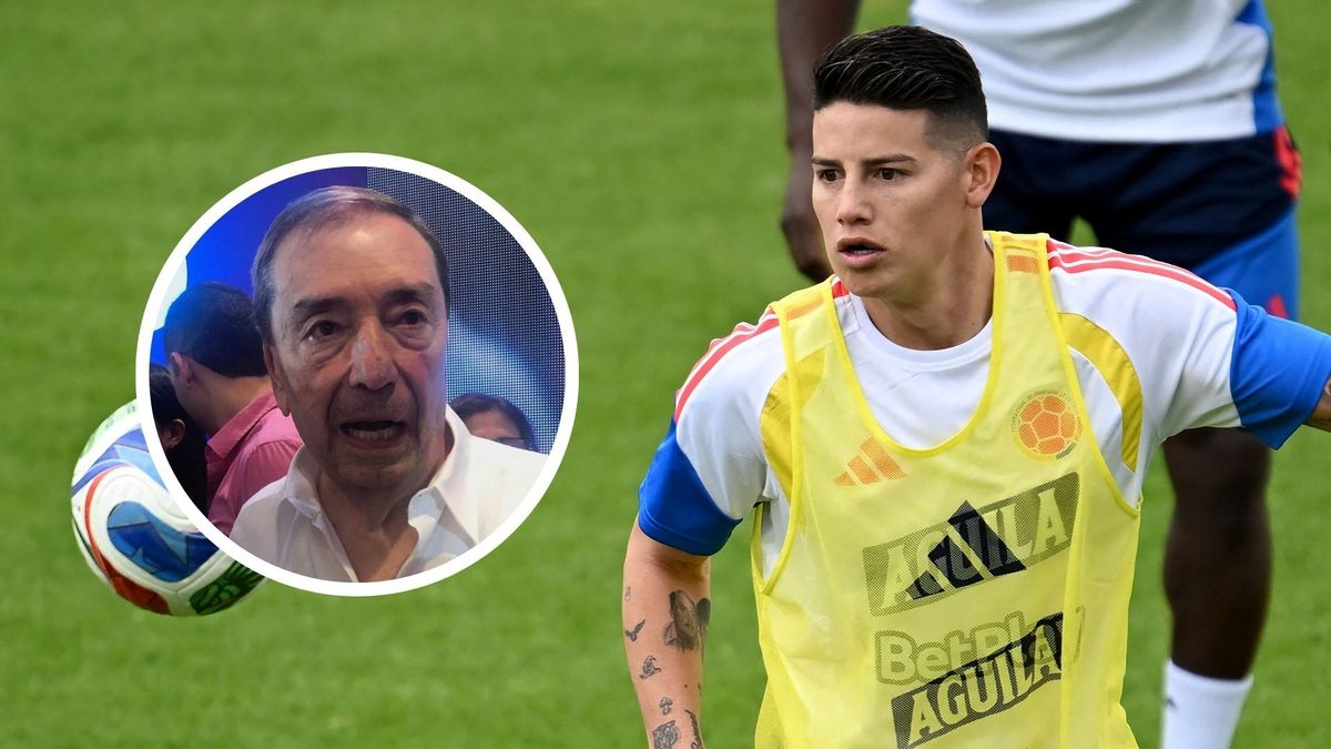 James Rodríguez entrenando y Fuad Char