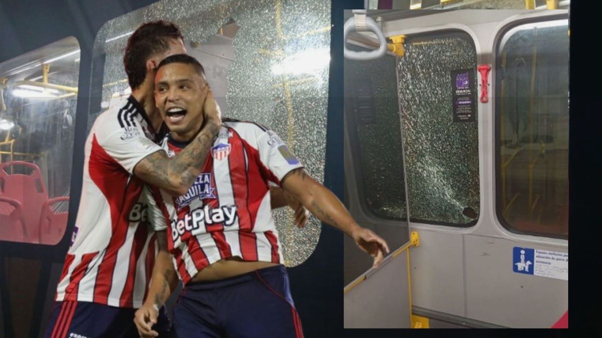Vándalos atacaron buses de Transmetro - jugadores del Junior