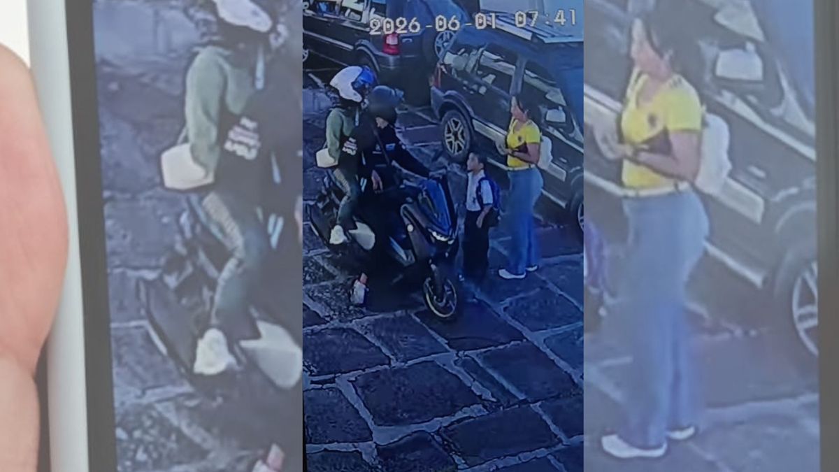 Presuntos ladrones en moto