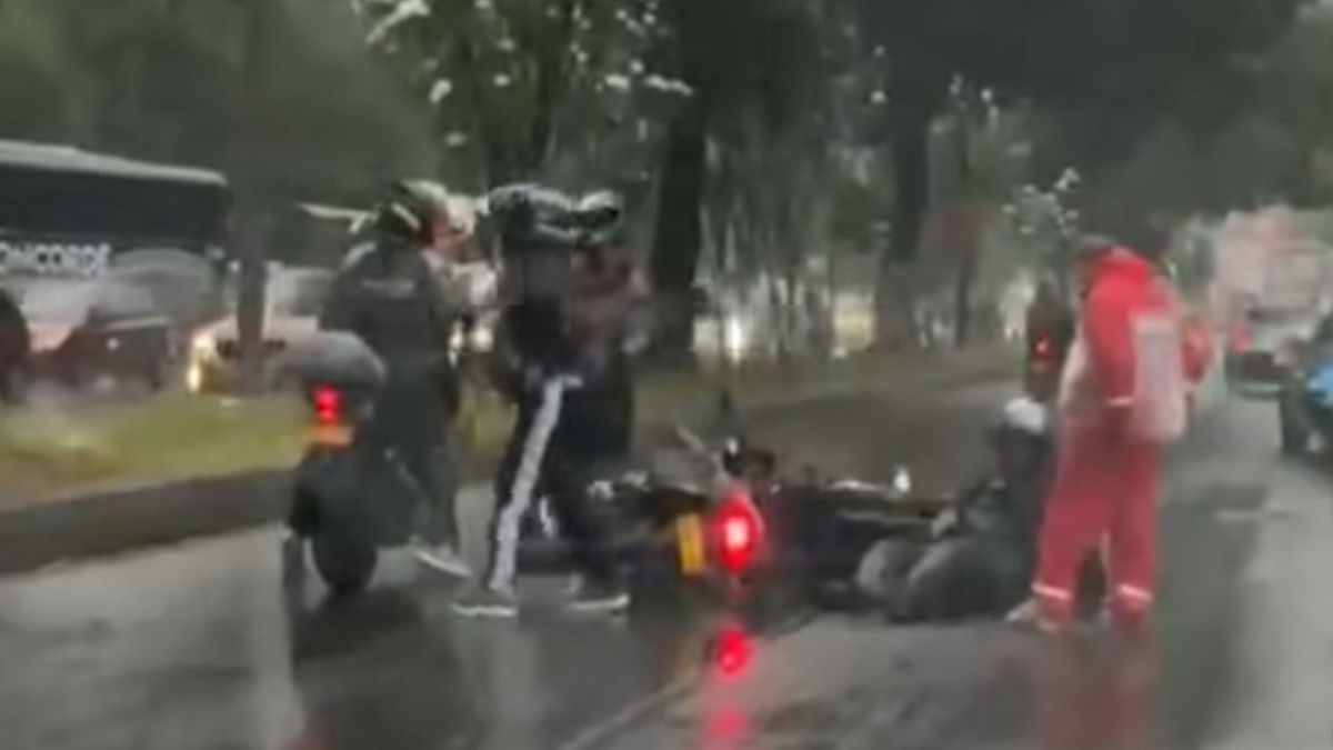 Accidente de motos en Papi Quiero Piña, Floridablanca