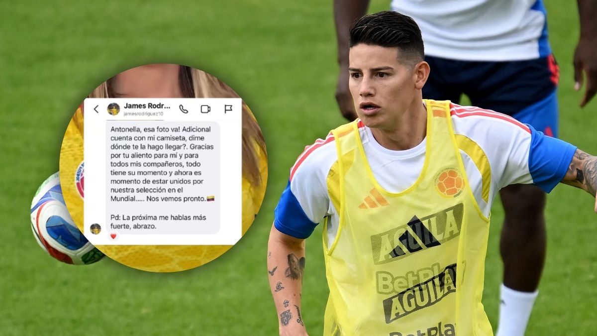 James Rodríguez y el mensaje que le envió a Antonella Petro