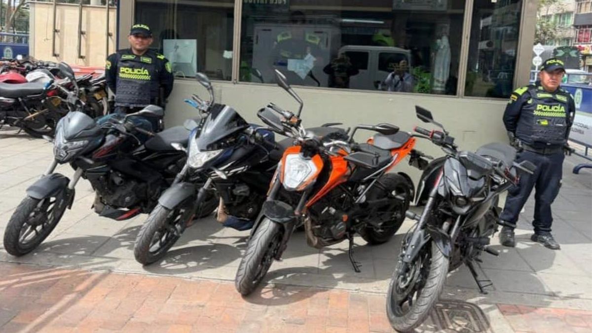 Motos robadas que fueron incautadas
