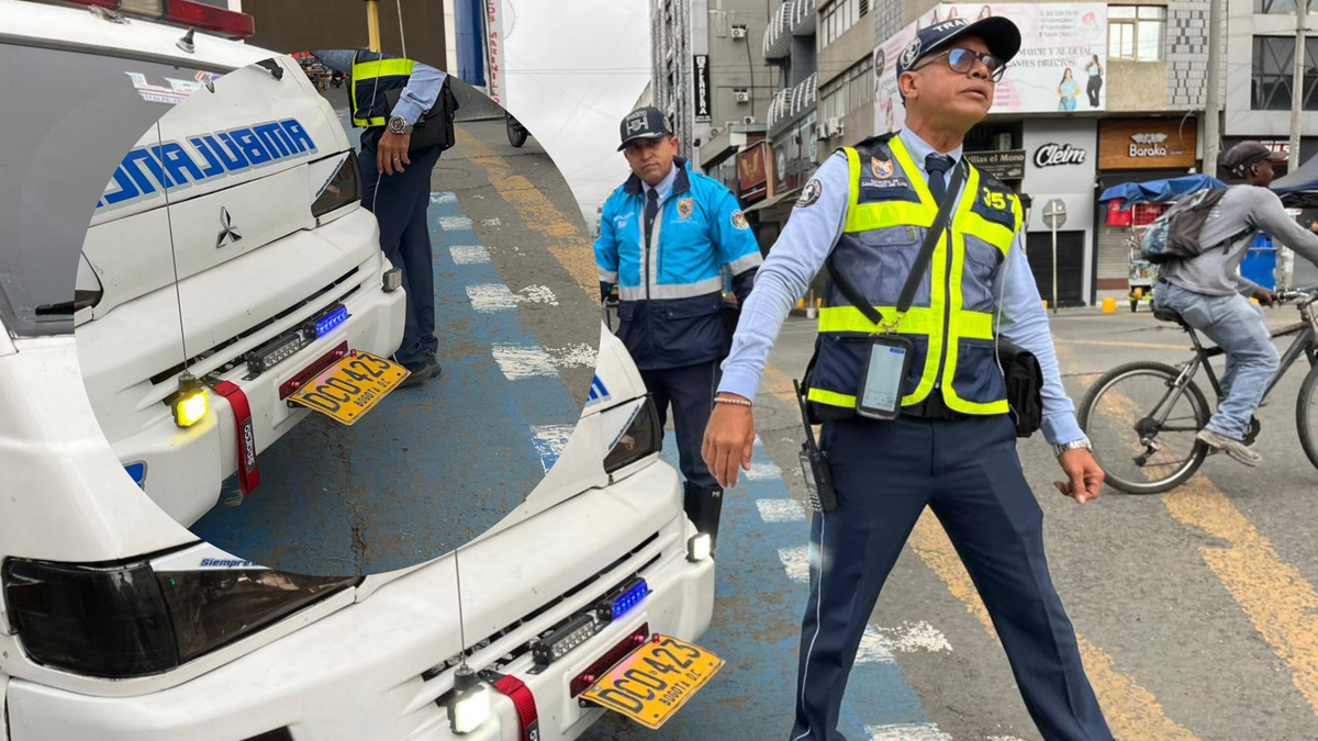 Ambulancia con placa adulterada en Cali