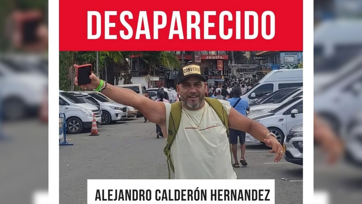 Cartel de búsqueda de Alejandro Calderón