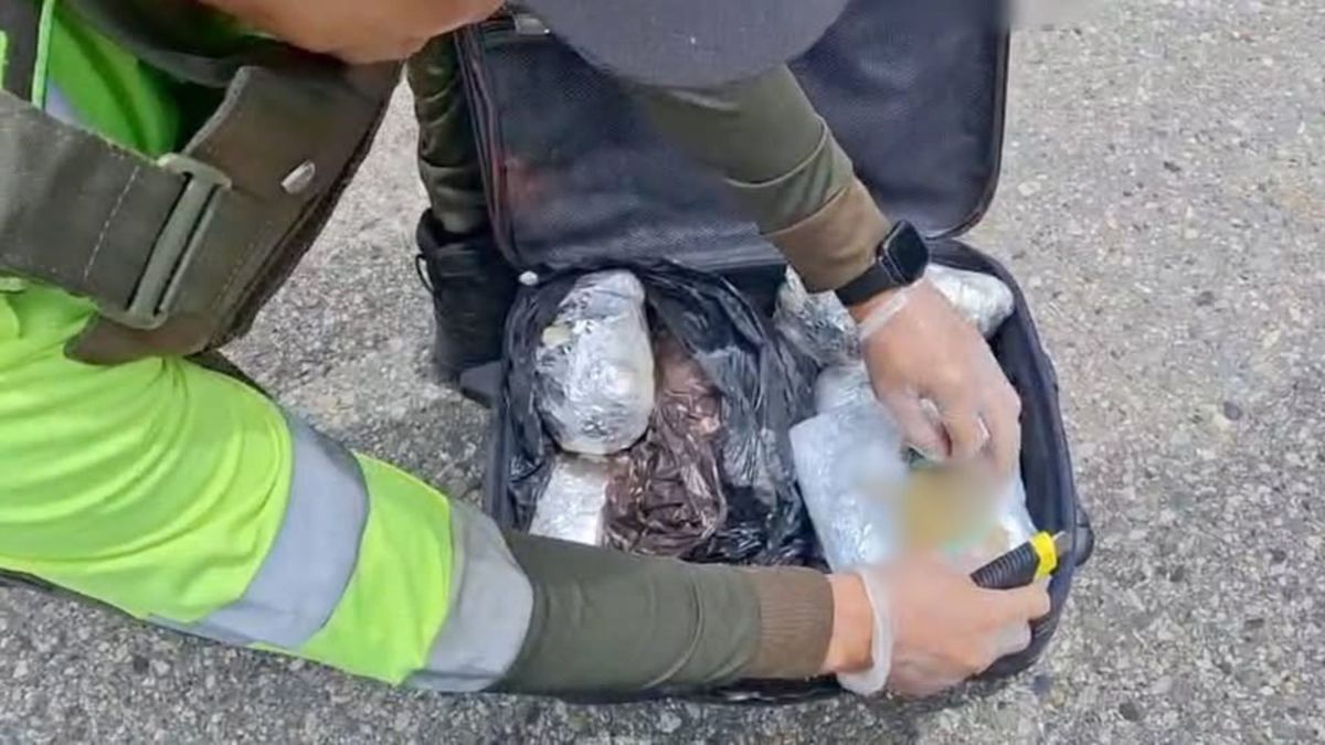 Incautación de droga en la vía San Gil - Bucaramanga