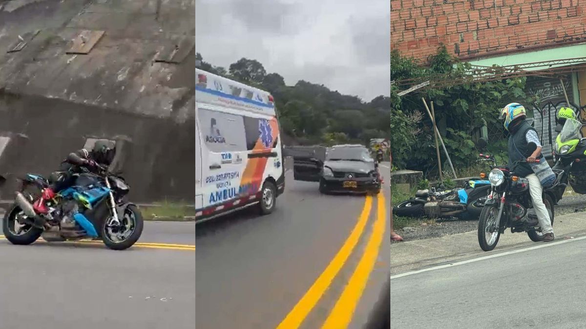 Siniestro en Cundinamarca. Moto se estrella con automóvil en la vía La Mesa - Mosquera.