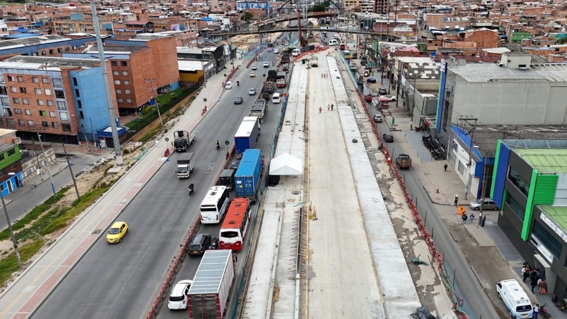 Soacha megaobra de Autopista Sur ya está al 74% sin semáforos